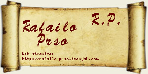 Rafailo Pršo vizit kartica